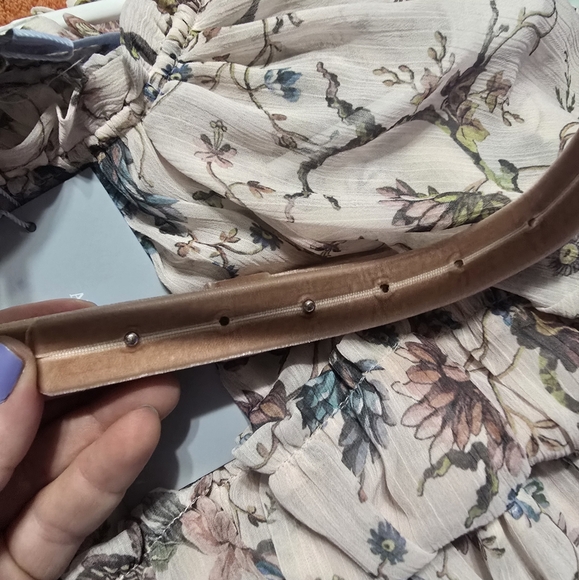 NWT Nicola Bathie/Antonio Melani Claire Floral Chiffon Tiered Ruffle Midi Dress. - Picture 12 of 16